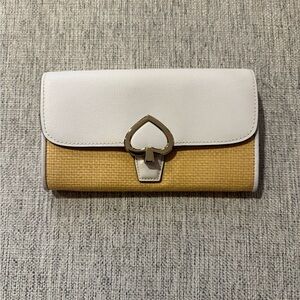 Kate Spade White and Tan Wallet